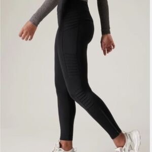 Athleta Delancey Moto Tight in Black Sz Medium